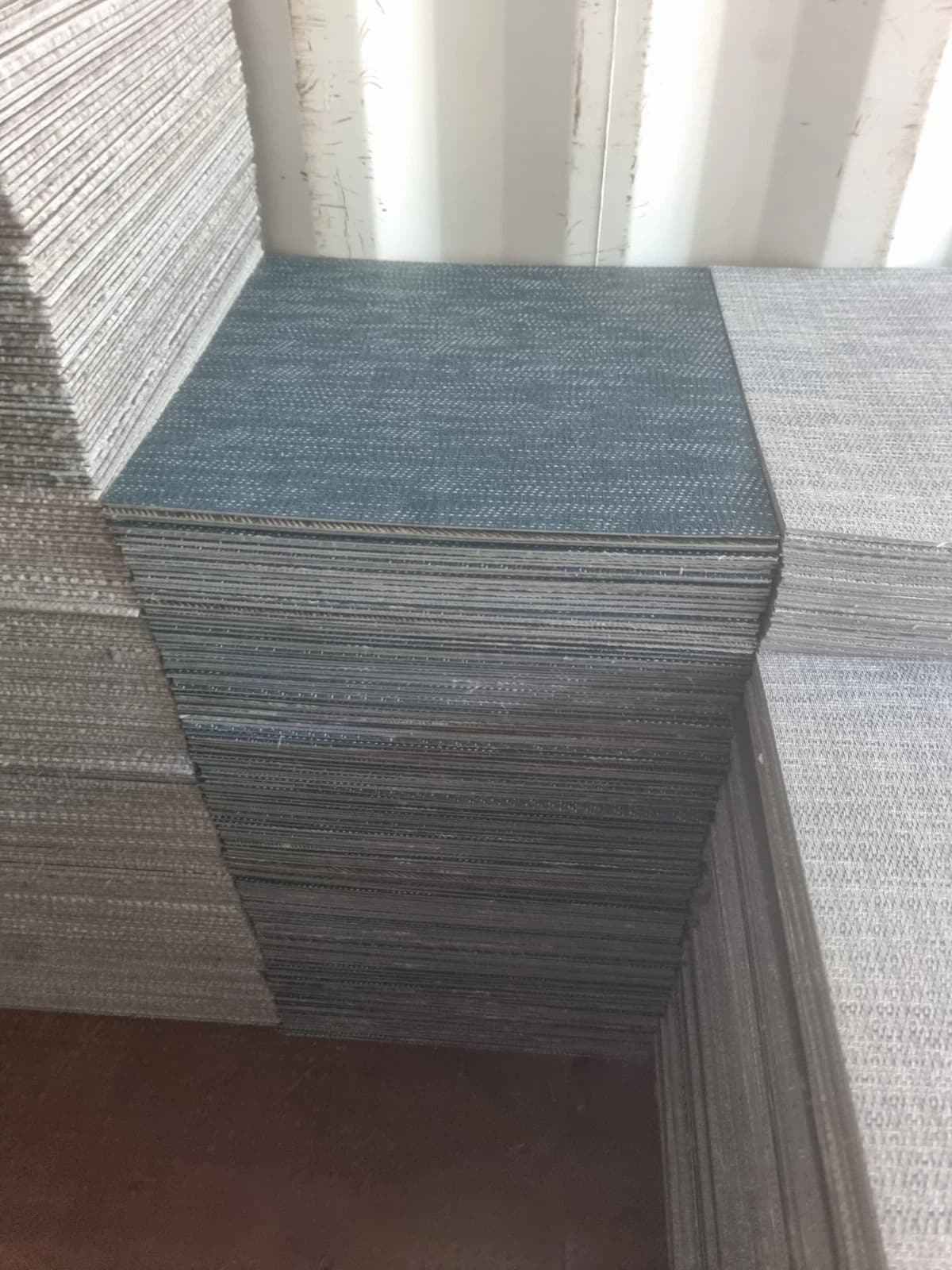 Blue Bolon Woven Vinyl Floor Tiles 