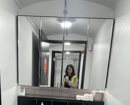 Bathroom mirror - cupboard