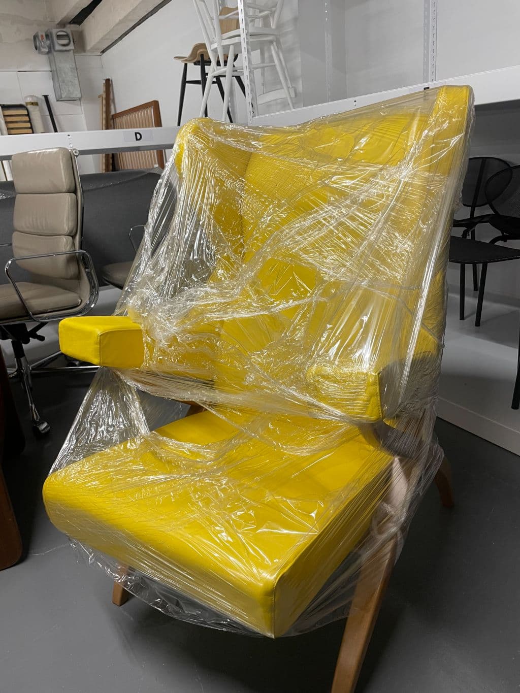 Yellow Leather Armchair 