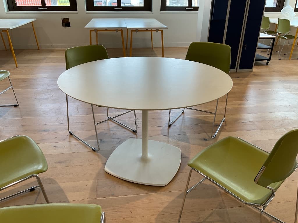 White round desks