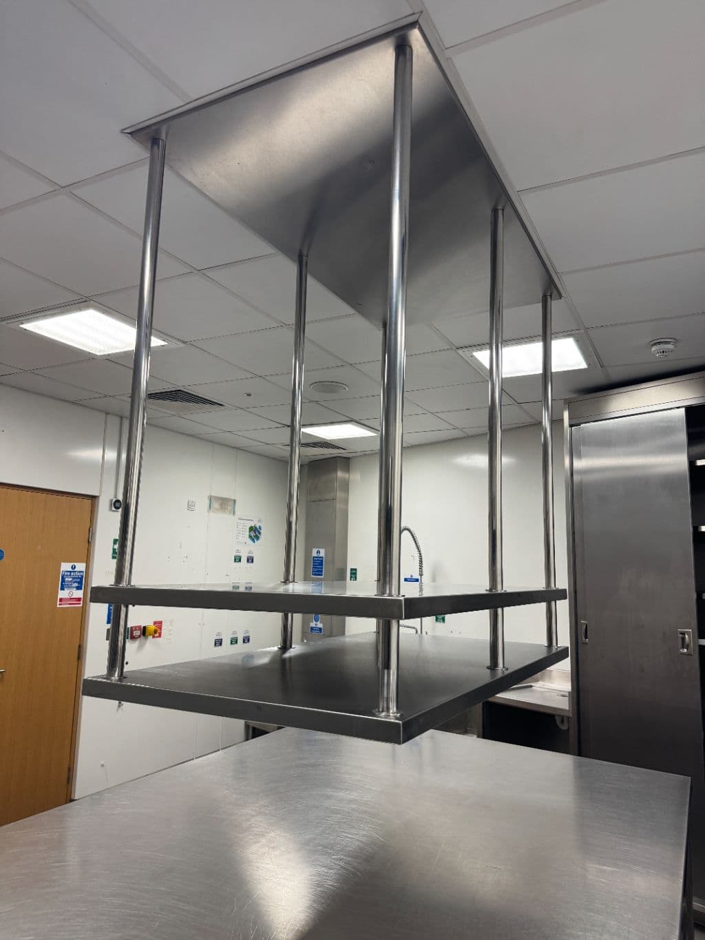 Commercial kitchen shelves (suspended)