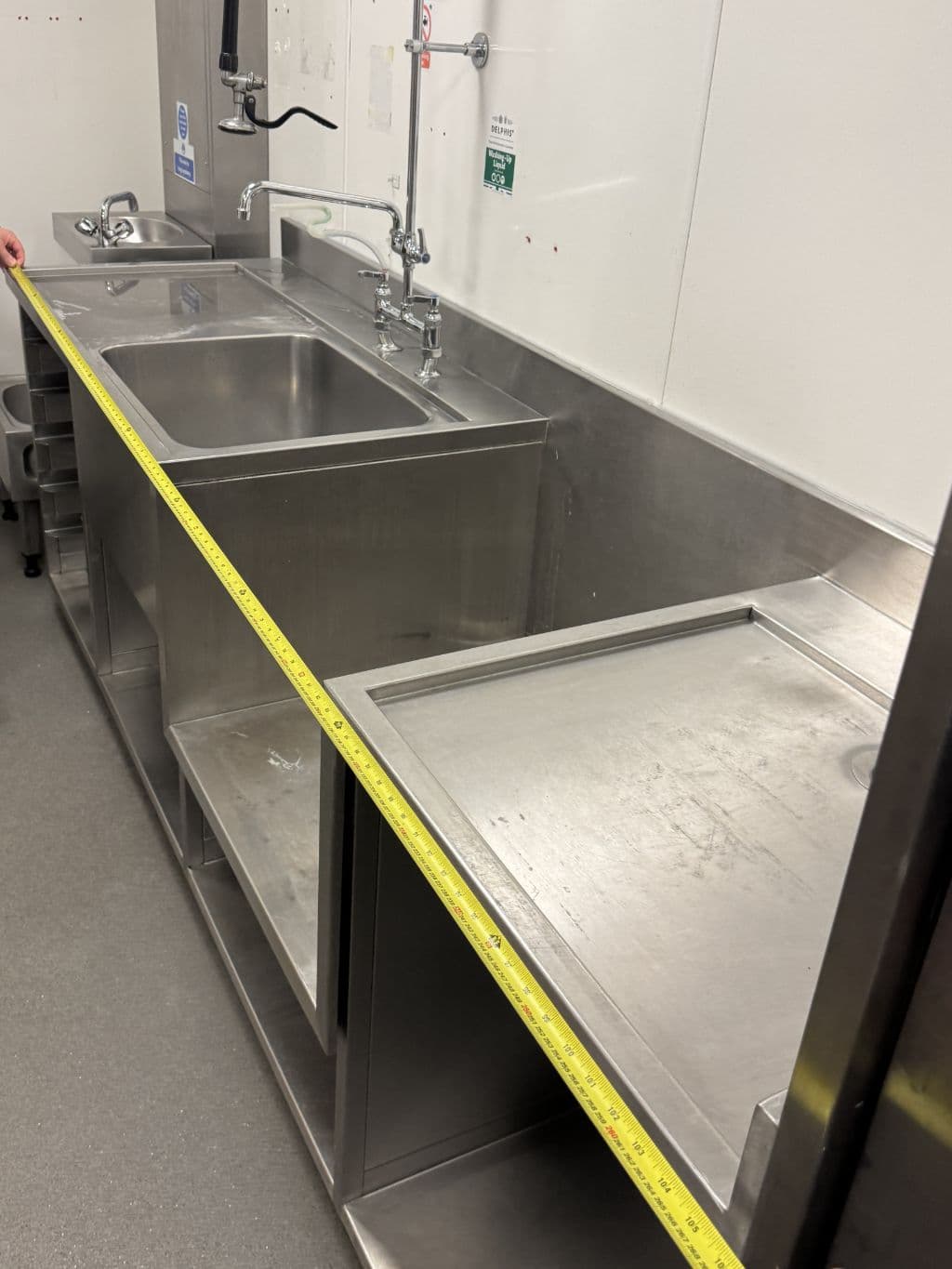 Commercial kitchen worktops