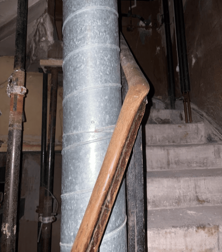 Internal staircase handrails (hidden stairway)