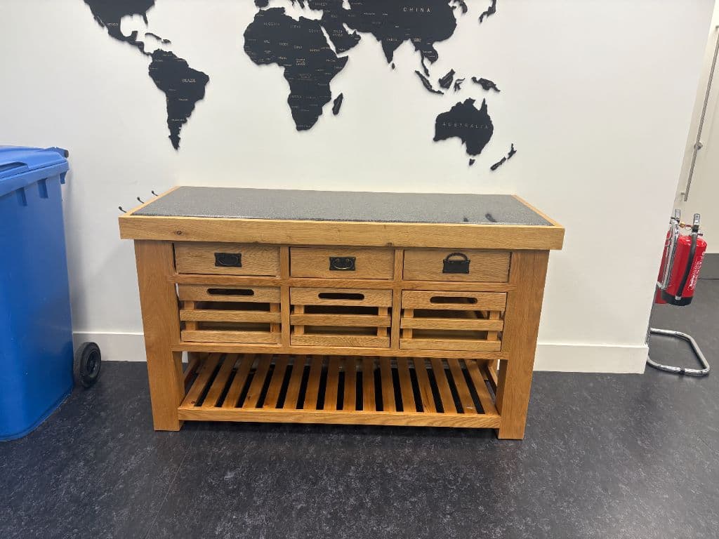 Timber sideboard with stone top