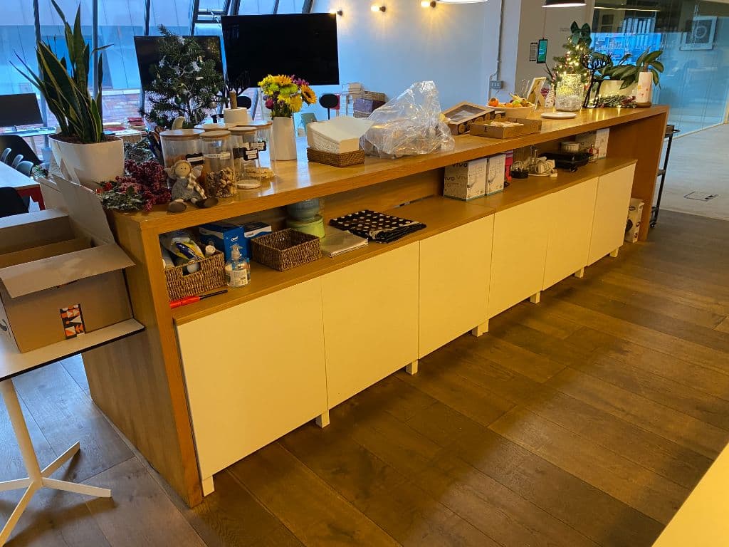 Kitchen Bench with Base Cabinets