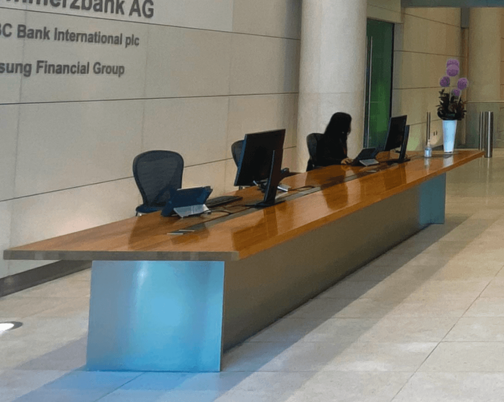 Reception desks