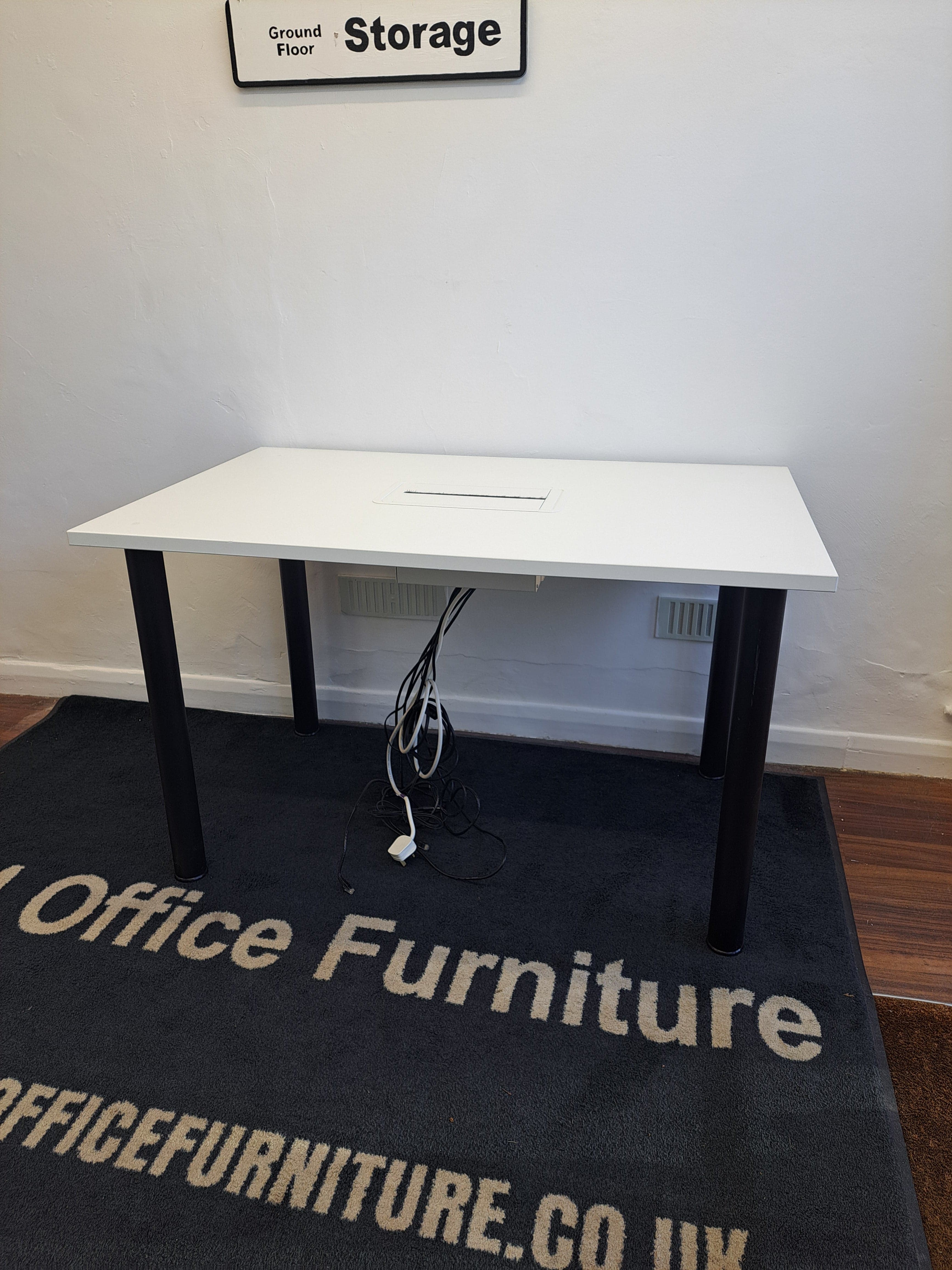 Senator white 1500mm by 750mm meeting tables