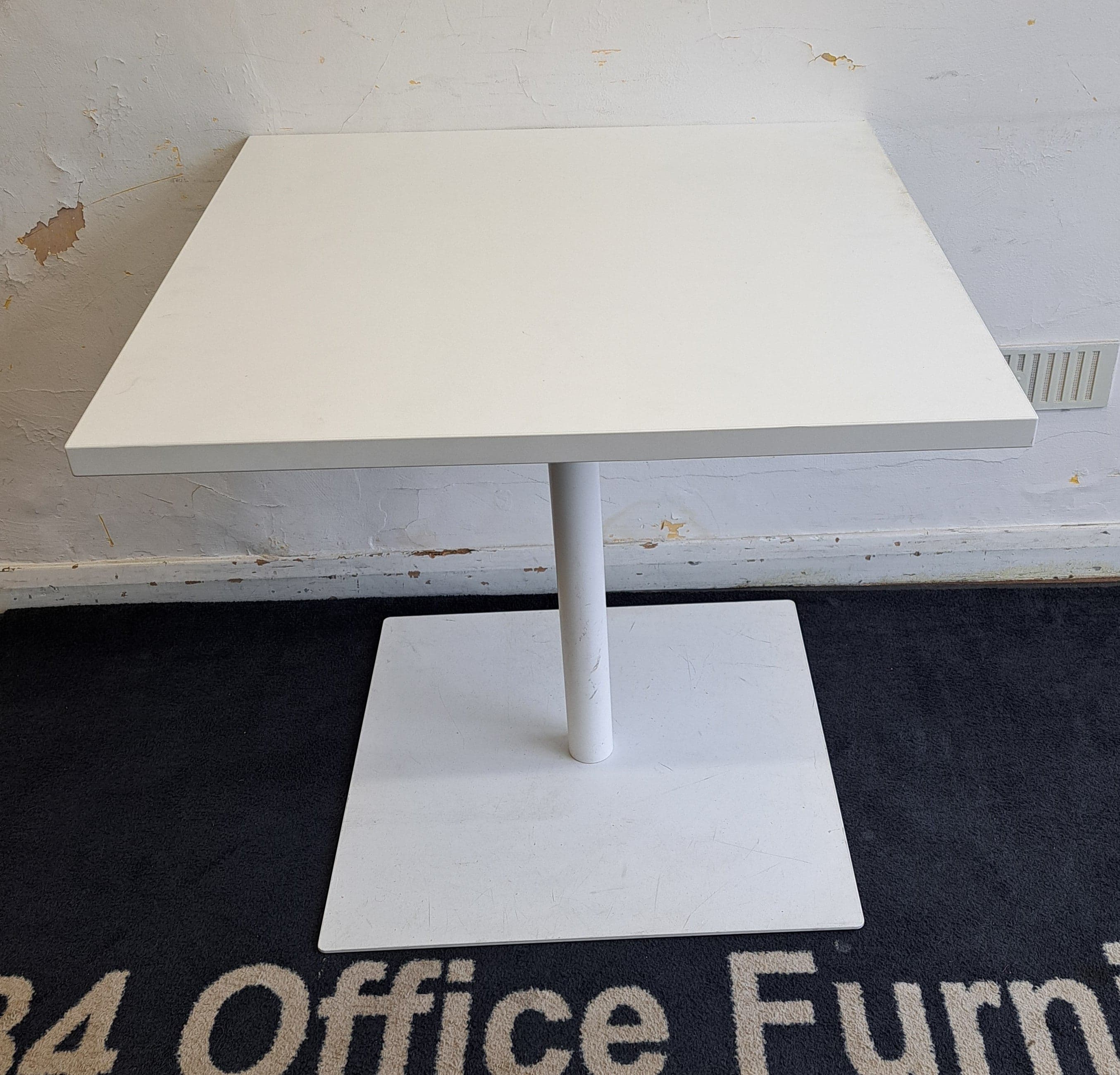 White 800mm by 800mm meeting/canteen tables