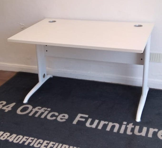 White 1200mm by 800mm straight desks