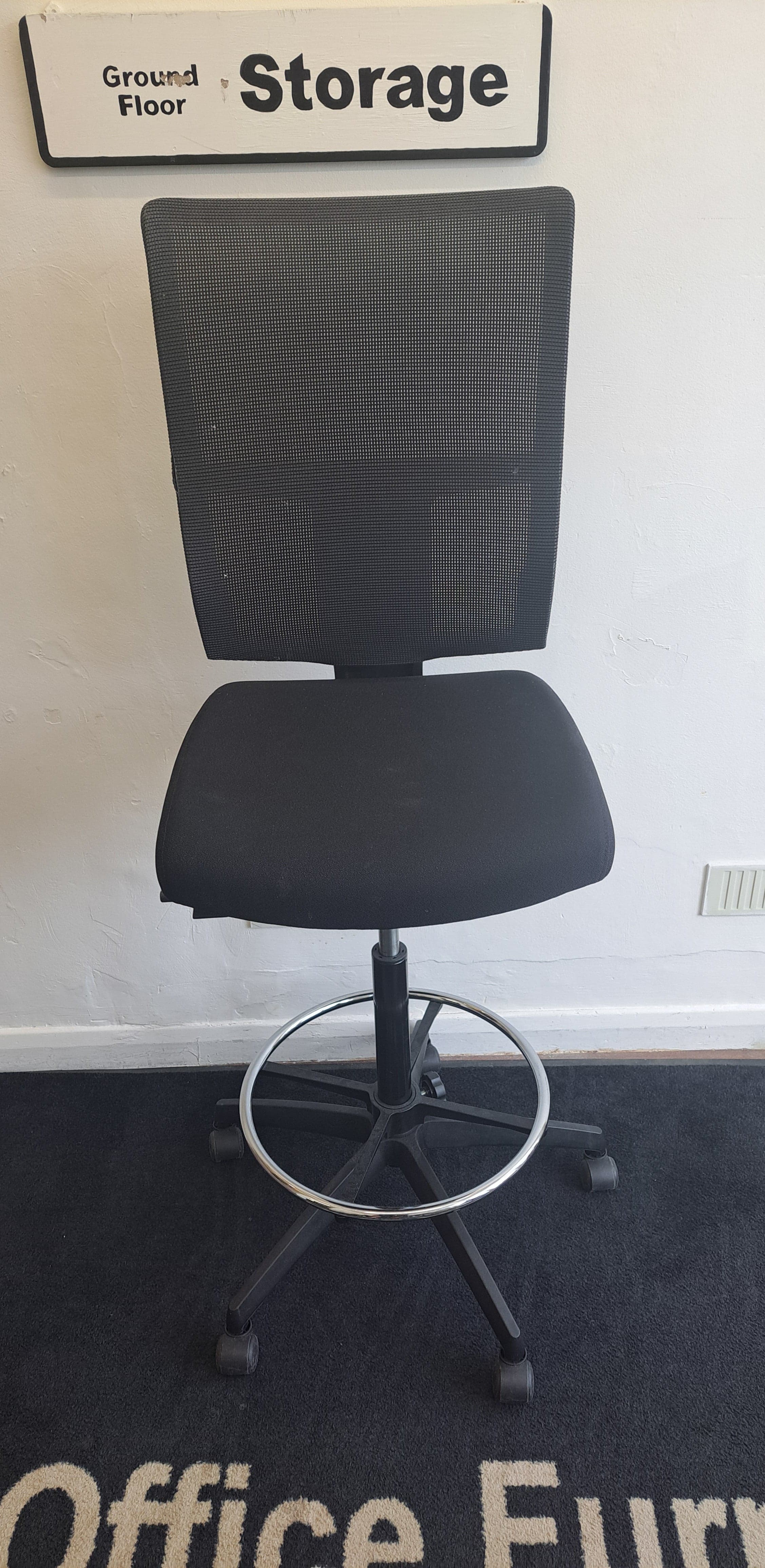 Black Draughtsmans chairs without arms