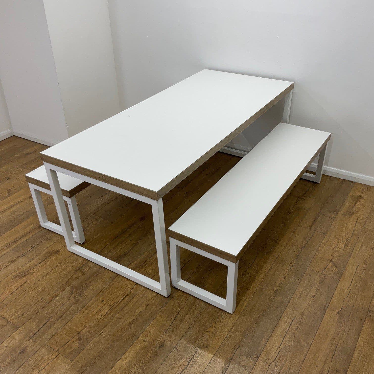 White Canteen Bench Set
