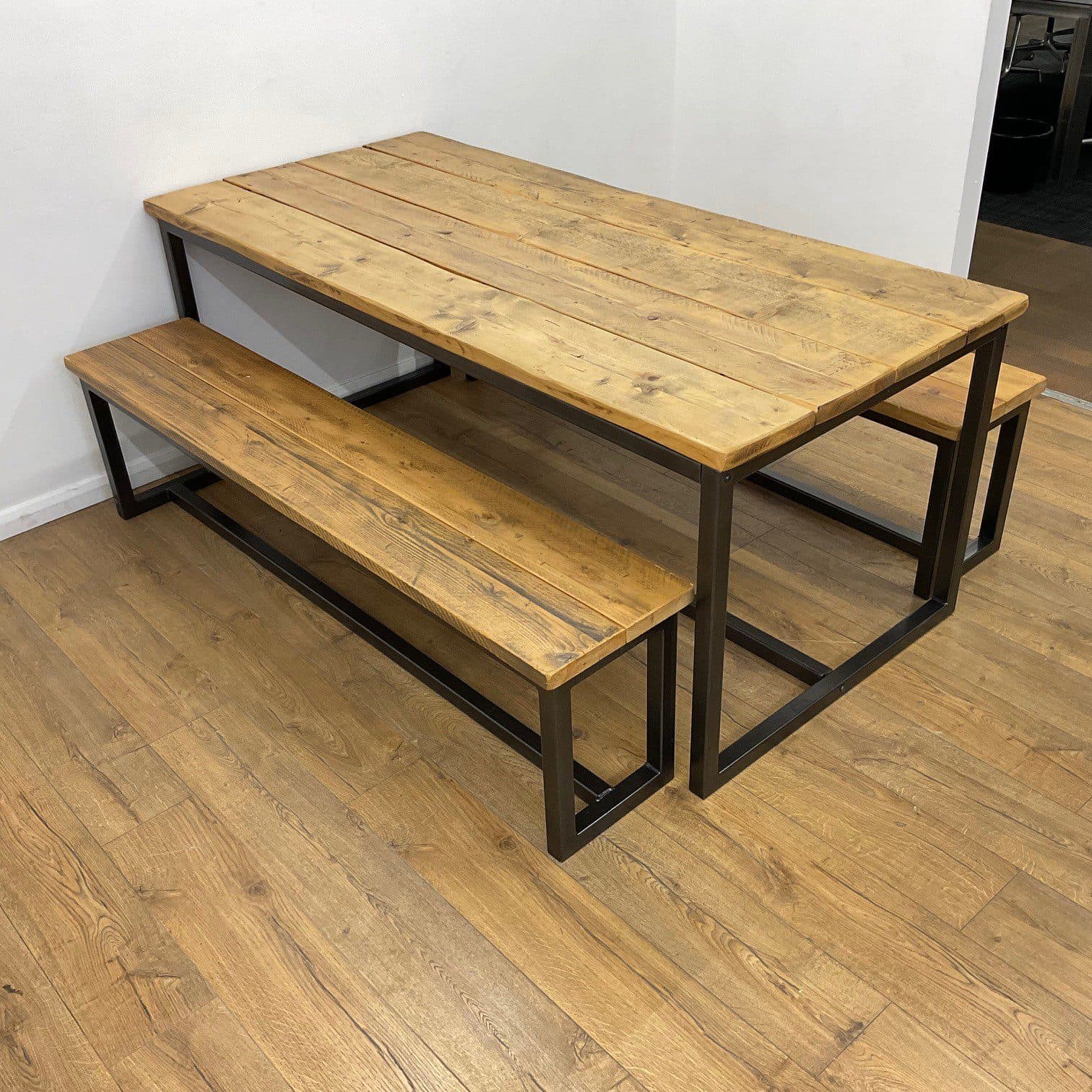 Wooden Canteen Bench Set