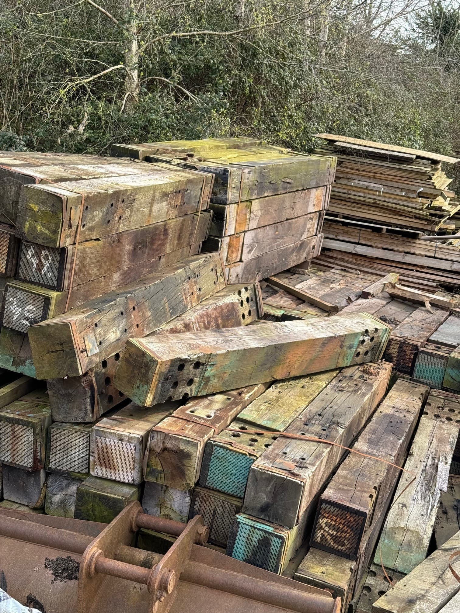 10 x 10 Oak Sleeper Posts 2.4M Long