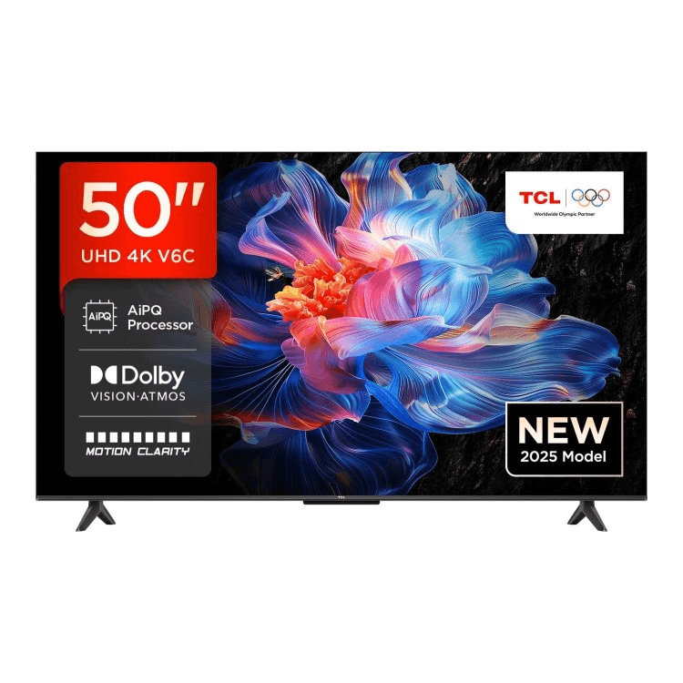 TCL 50V6C-UK 50-Inch 4K HDR Smart TV Dolby Vision HDR10+ Google TV & Dolby Atmos
