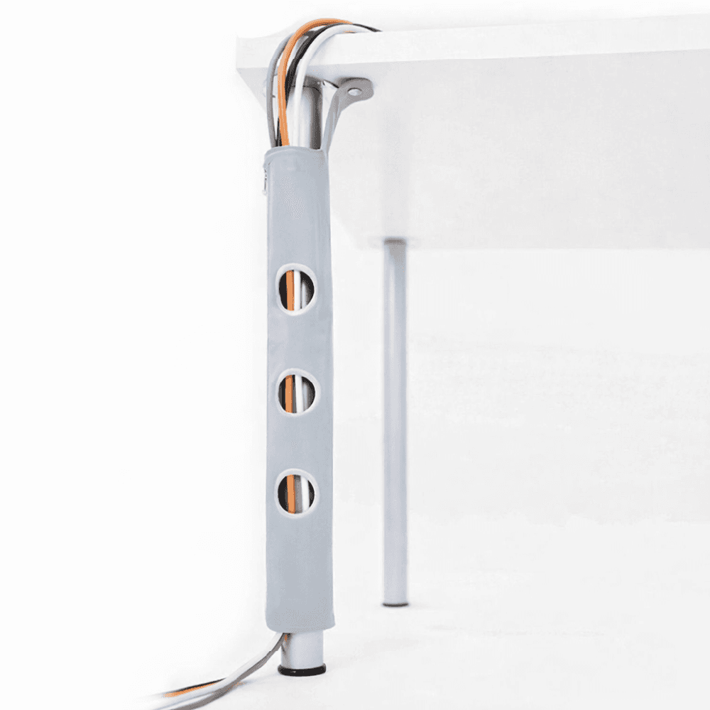 CMS Ergo Zip it Cable Tidy Drawstring - 790mm - Desk Cable Management - White