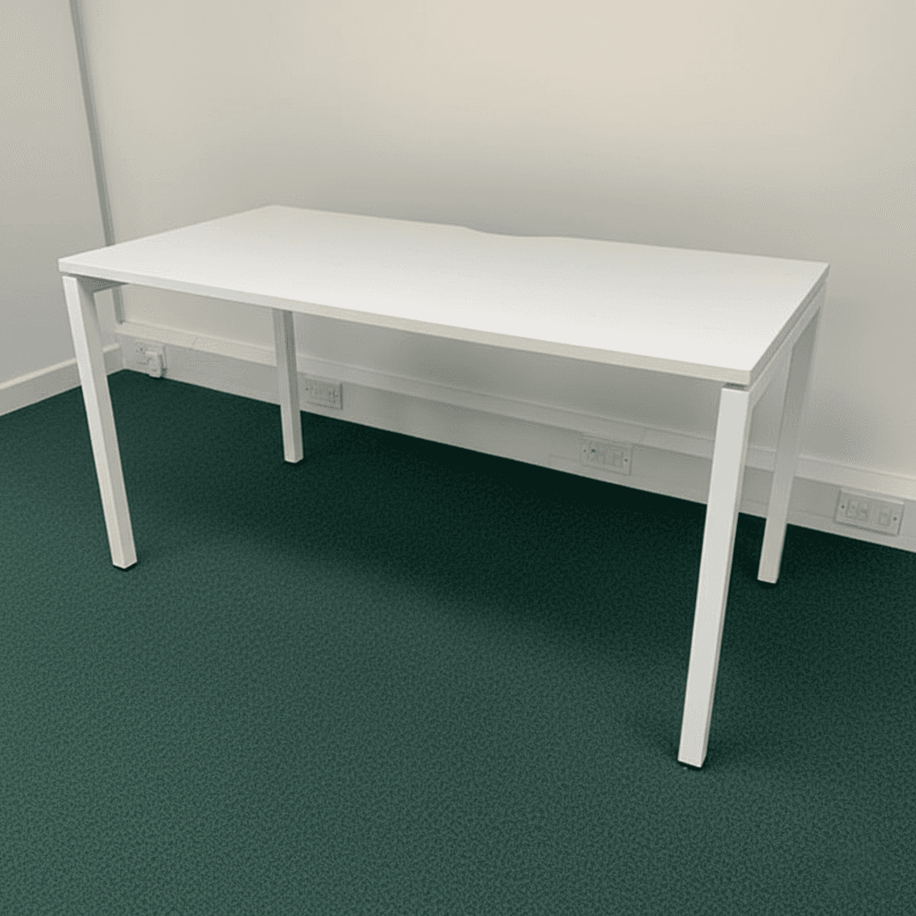 New Still Boxed Nova Single White Bench Desk